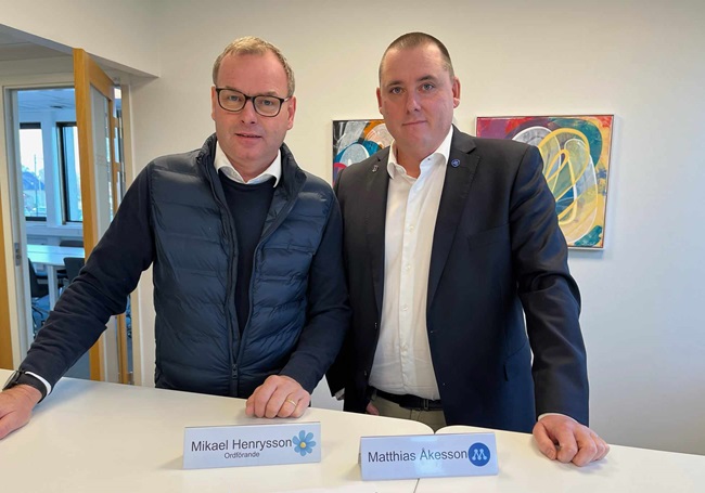 Mikael Henrysson t.v. och Matthias Åkesson. På tiden då deras samarbete fungerade. Foto: MRG/bjuvsweek.